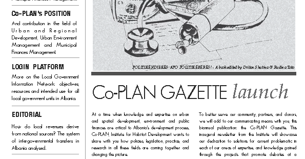 Co-PLAN Gazette 1