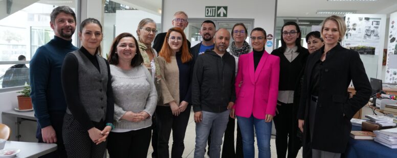 Professional Fellows Program Alumni and their US Mentors meet with the Deputy Public Affairs Officer at the US Embassy in Tirana